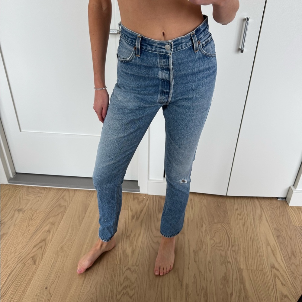 Re/Done High Rise Butt Rip Jeans - Picture 4 of 6